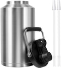 Insulated Water Bottle with Straw - 1 Gallon Stainless Steel Jug