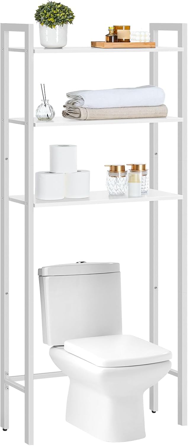 HOOBRO Over-The-Toilet Storage: 3-Tier Bathroom Organizer