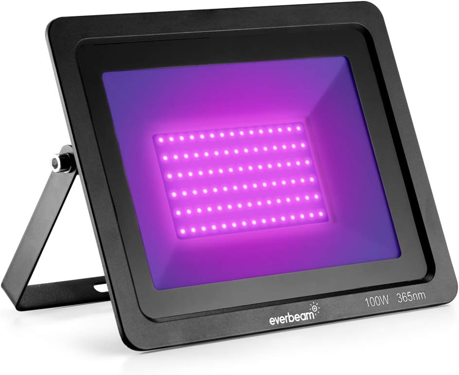 Everbeam 365nm 100W UV LED Black Light for Parties & Decor