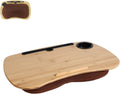 SUMISKY Lap Desk Portable Laptop Table with Cushion Bamboo Surface