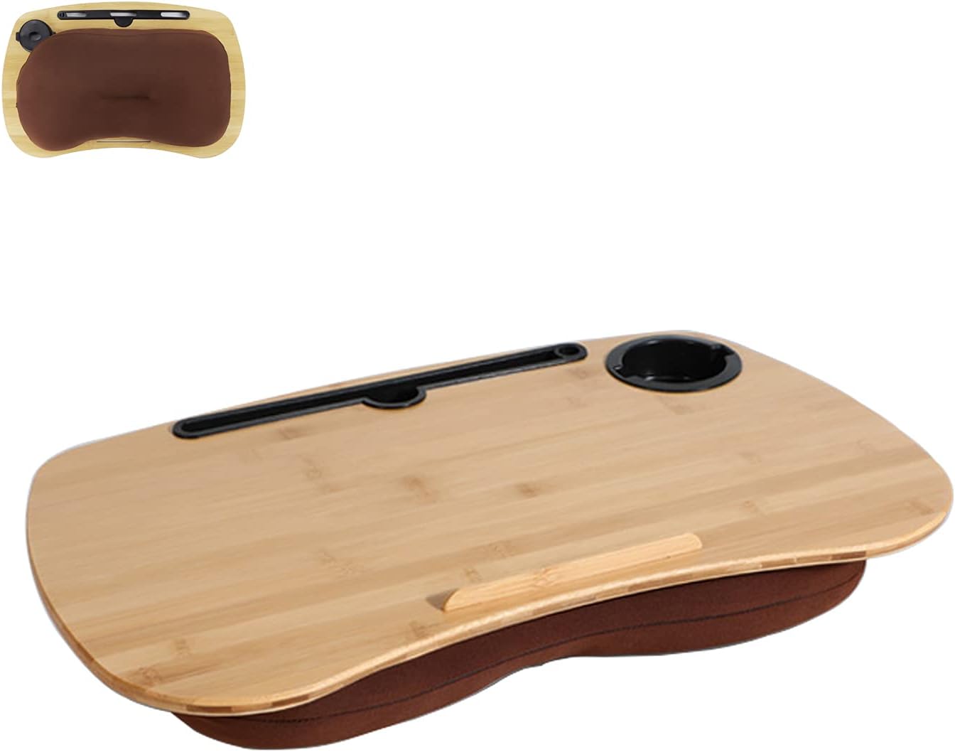 SUMISKY Lap Desk for Laptops with Cushion and Bamboo Holder