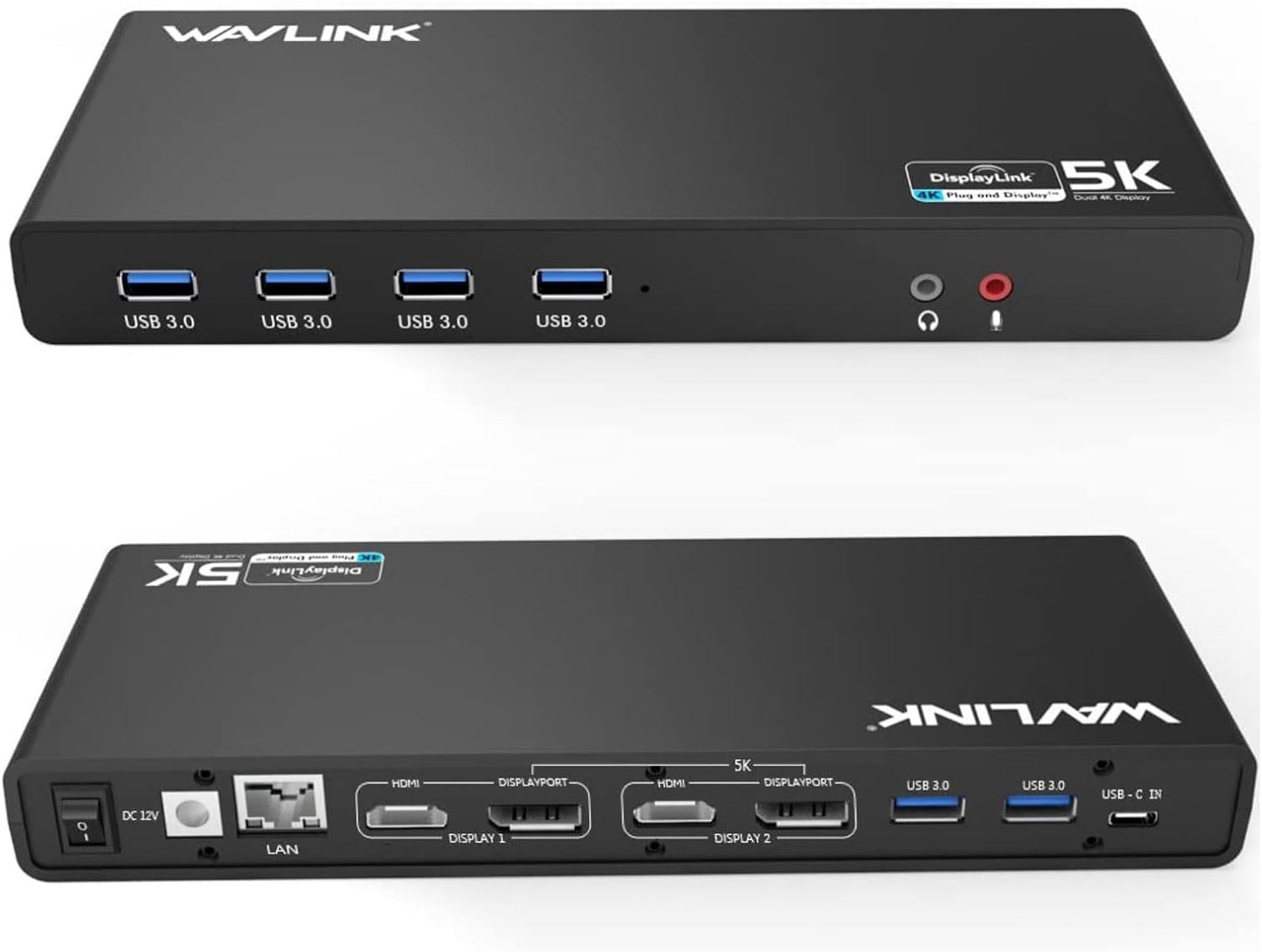 WAVLINK Universal Dual 4K Dock: Dual Monitor Support