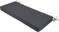Outdoor Bench Cushion 48x18 in Waterproof Fade-Resistant - Dark Gray