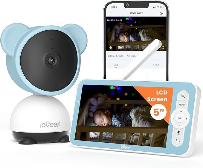 ieGeek 1080p Baby Monitor with Night Vision & 5in LCD Screen