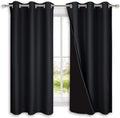 NICETOWN Complete 100% Blackout Curtain Set - True Light Blocking