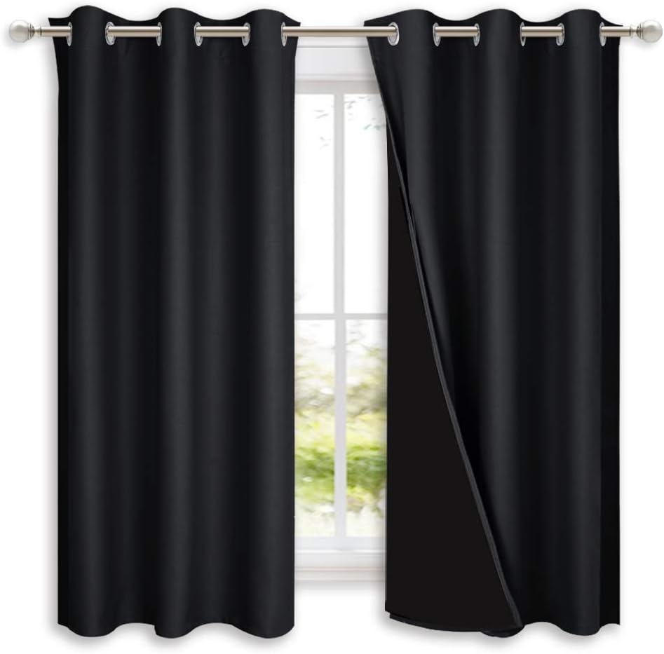 NICETOWN Complete Blackout Curtain Set for Kids Room, 42x63