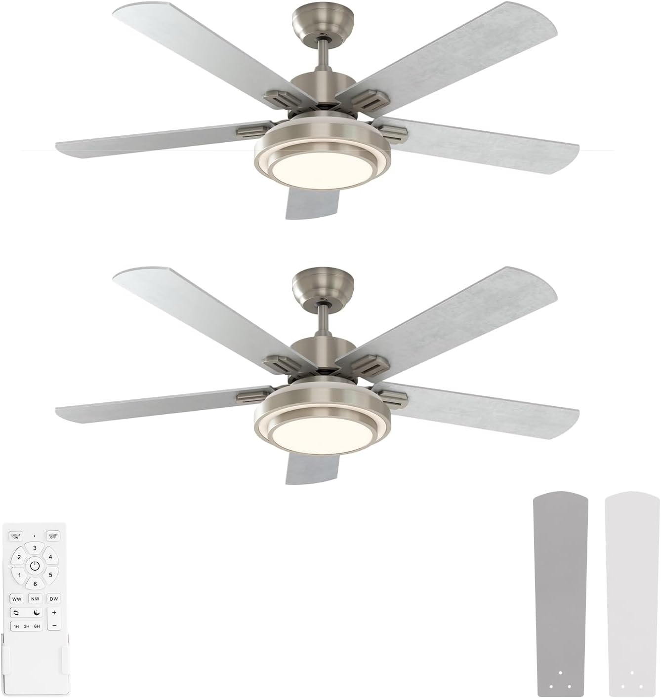 Warmiplanet 52 Inch Ceiling Fan with Lights and Remote Control