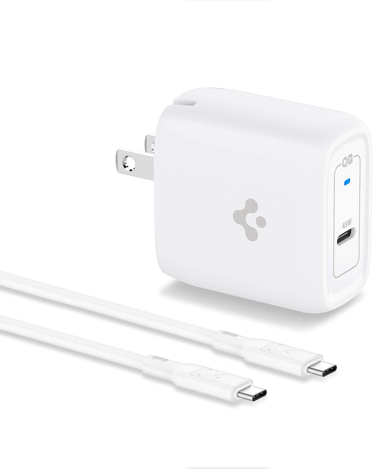 Spigen USB C Charger 45W PD 25W PPS Super Fast Charge White