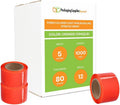 PSBM Mini Orange Stretch Wrap with Handle 5 in x 1000 ft - 12 Pack