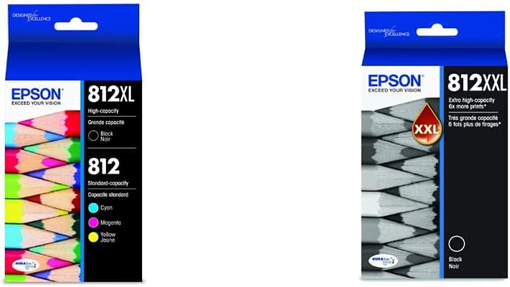 Epson T812 DURABrite Ultra Ink Cartridge Combo Pack for Quality Prints