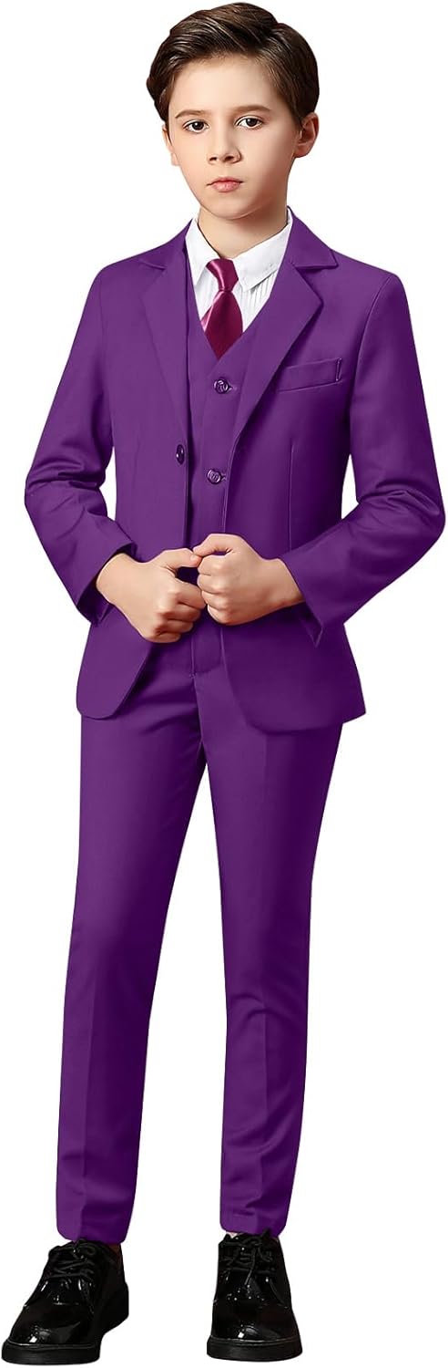 Stylish Toddler Boys Suits Set with Vest and Pants for Formal Wear