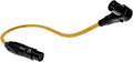Balanced XLR Cable Right Angle Male to Straight Female 75 ft Yellow