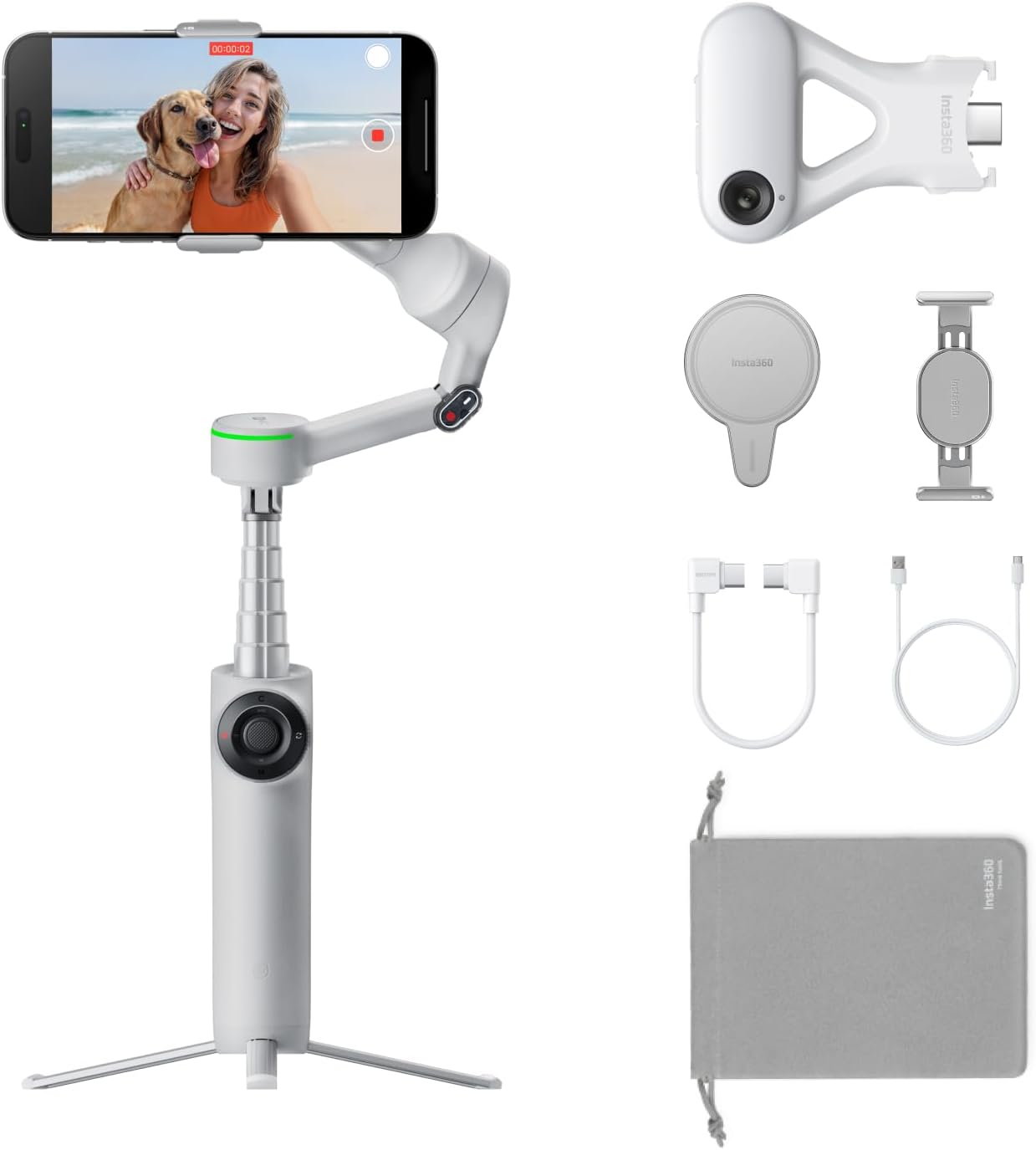 Insta360 Flow 2 Pro Gimbal Stabilizer for iPhone and Android