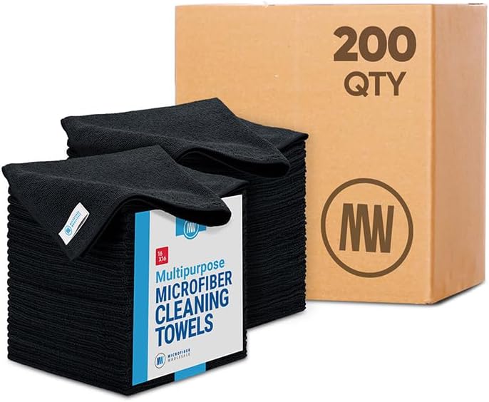 Bulk 16in x 16in Microfiber Towels for All Your Cleaning Needs