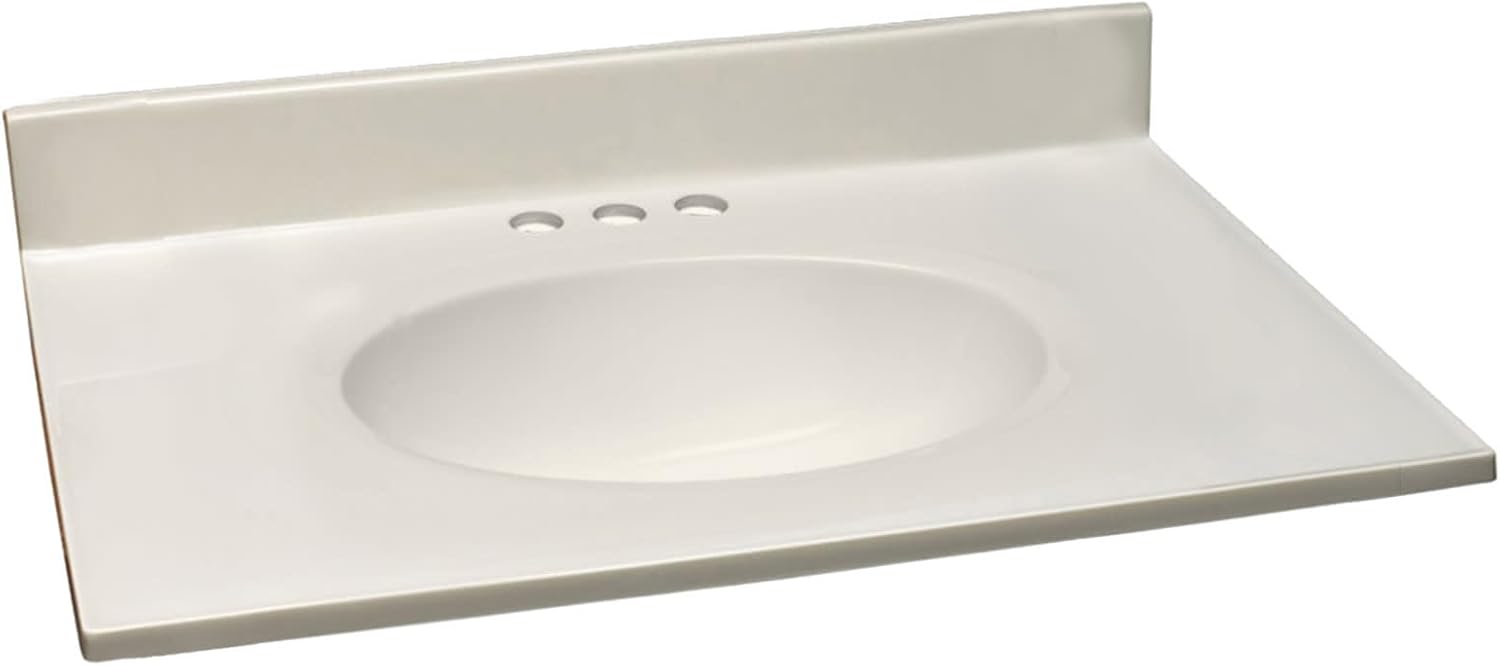 Design House Cultured Marble Vanity Top with Sink for Bathrooms