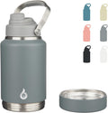 64oz Insulated Water Bottle - Half Gallon Stainless Jug, Keeps Drinks