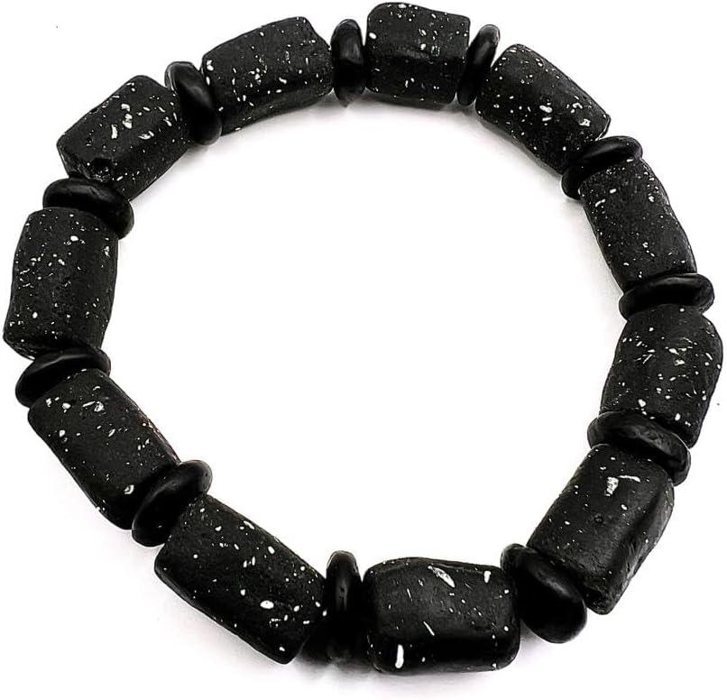 Ghanaian Handmade Powder Glass Trade Bead Bracelet for Unique Style