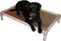 Kuranda Chewproof Elevated Pet Bed Almond PVC 40in x 25in - Durable