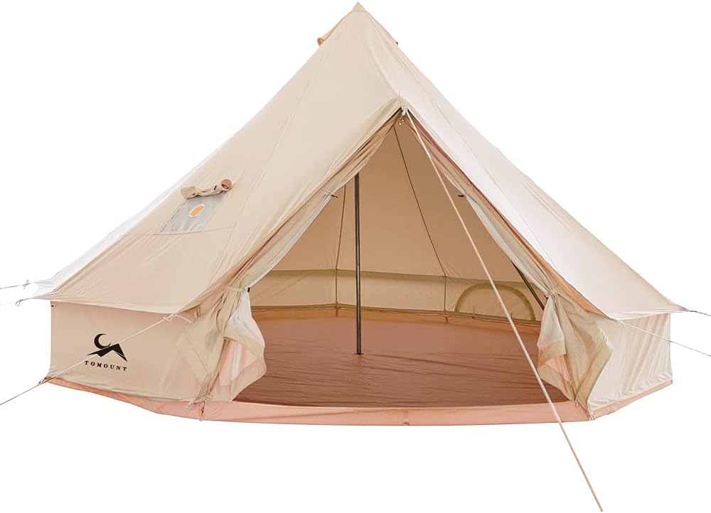 Spacious Bell Tent with Stove Jack for Glamping