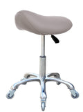 Professional Saddle Stool with Wheels Ergonomic Swivel - Posture