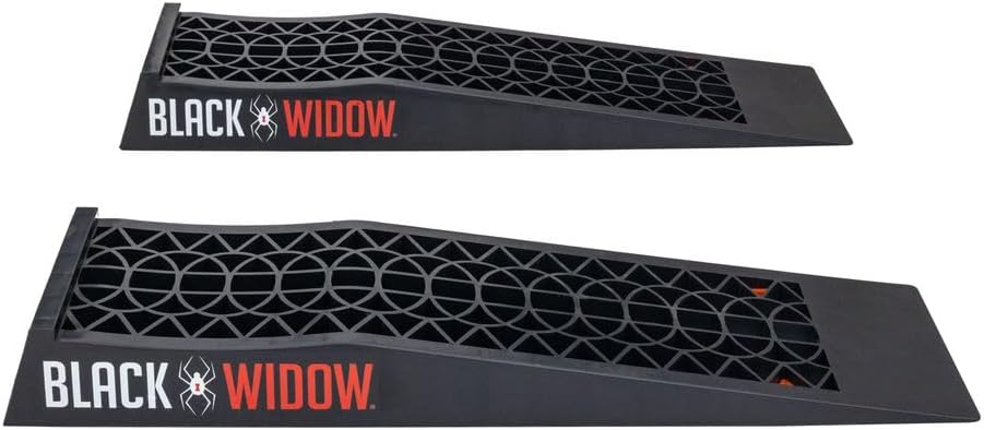 Black Widow Low Profile Plastic Car Service Ramps for Easy Access