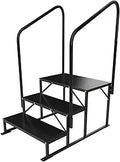 Yeezoo Steps with Two Handrails - Stable Portable Metal RV Steps