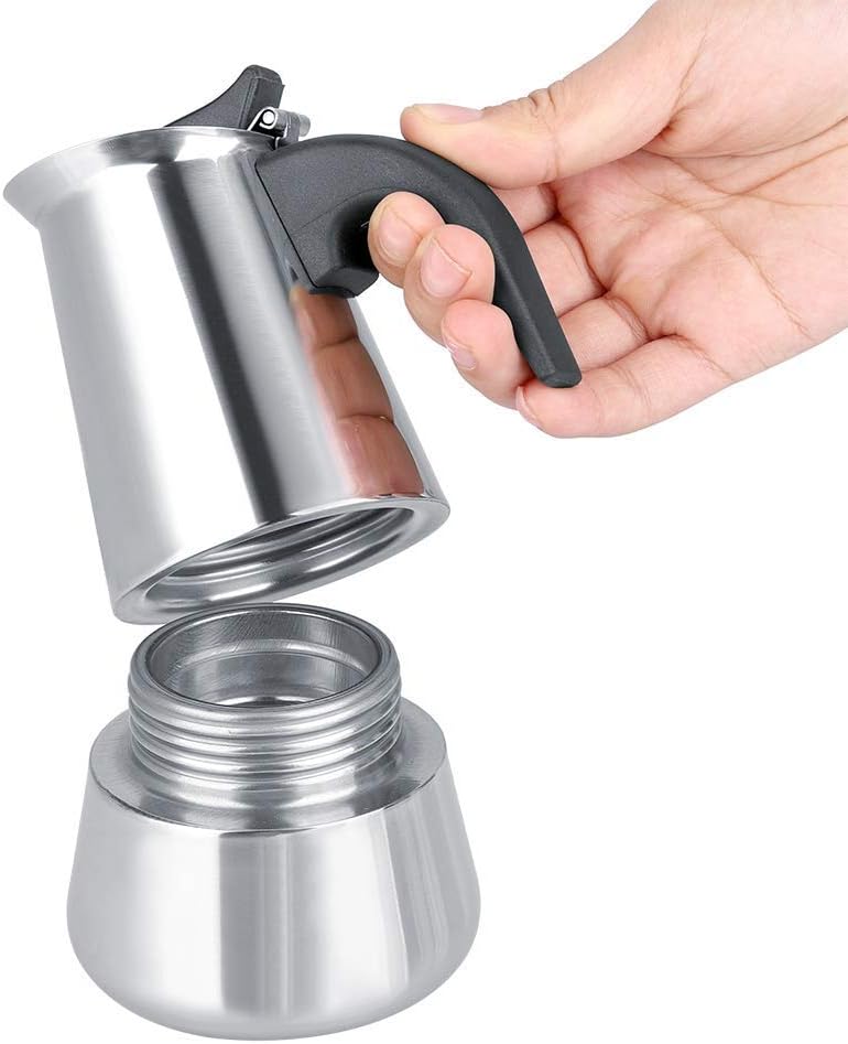 Portable Stainless Steel Espresso Maker - Classic & Convenient (100ml)
