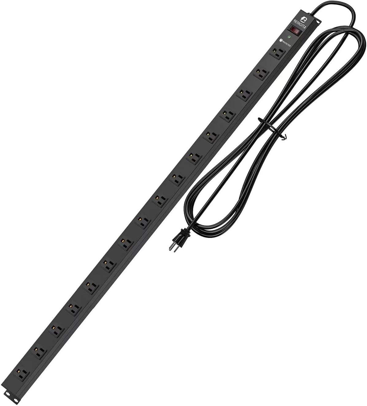 16 Outlet Surge Protector Metal Power Strip for Heavy Duty Use