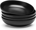 Teocera Large Matte Black Pasta Bowls - Heat & Chip Resistant