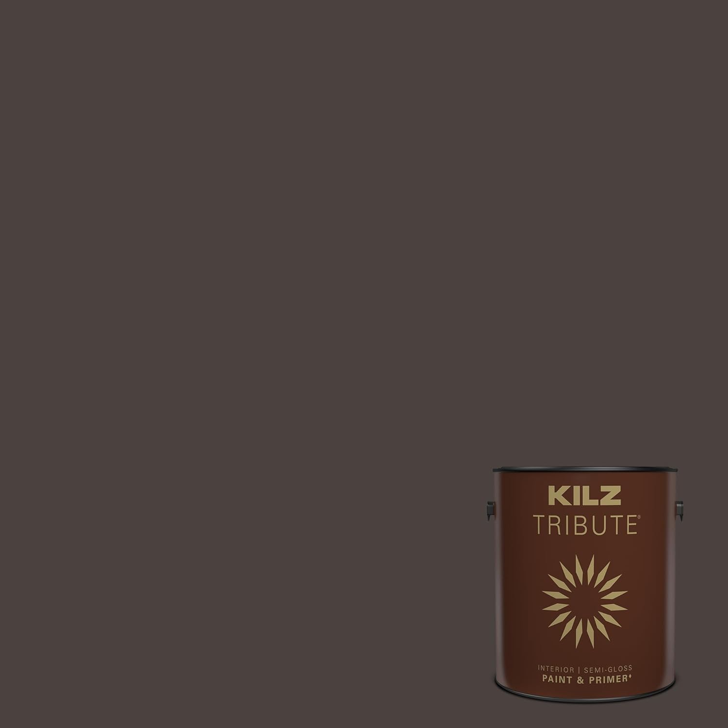 KILZ TRIBUTE Paint & Primer, Semi-Gloss, Spice Brown, 1 Gallon