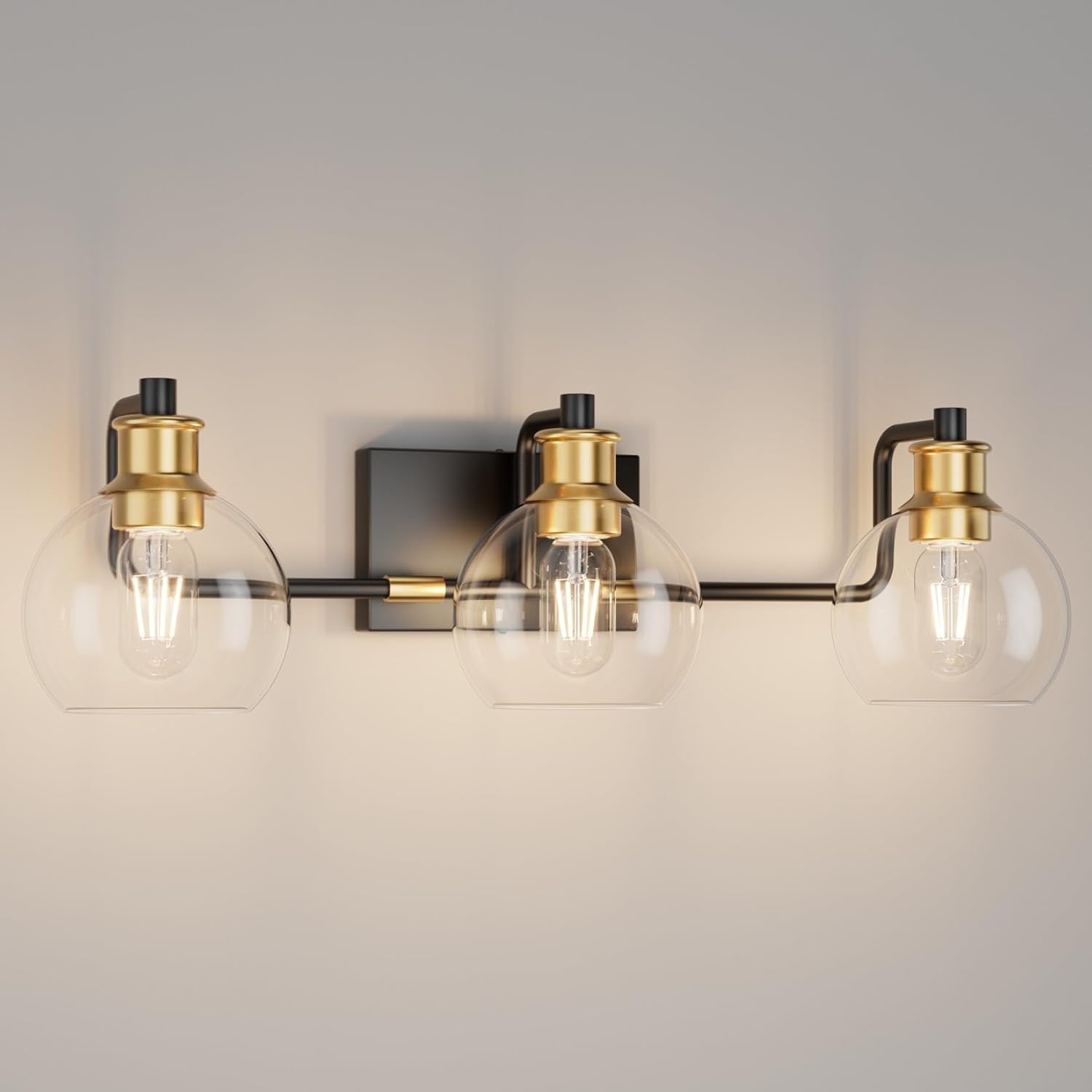 Tipace Black & Gold Vintage Bathroom Vanity Light Fixtures