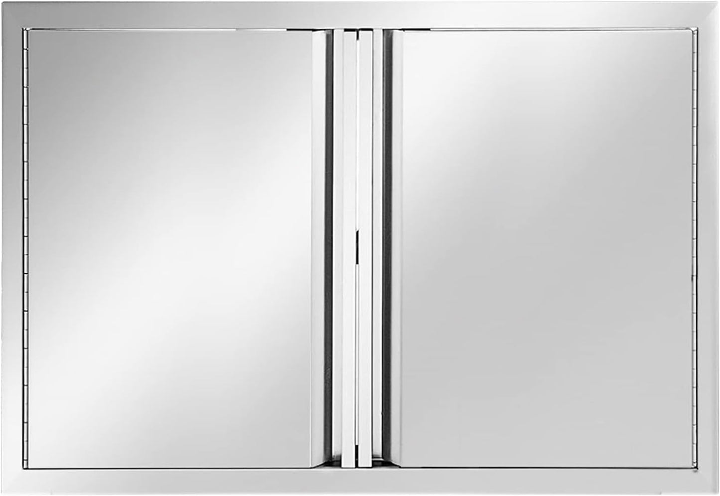Stainless Steel Outdoor Kitchen Double BBQ Door for Grill Stations