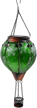 OUISJYER Hot Air Balloon Solar Lantern for Outdoor Decor