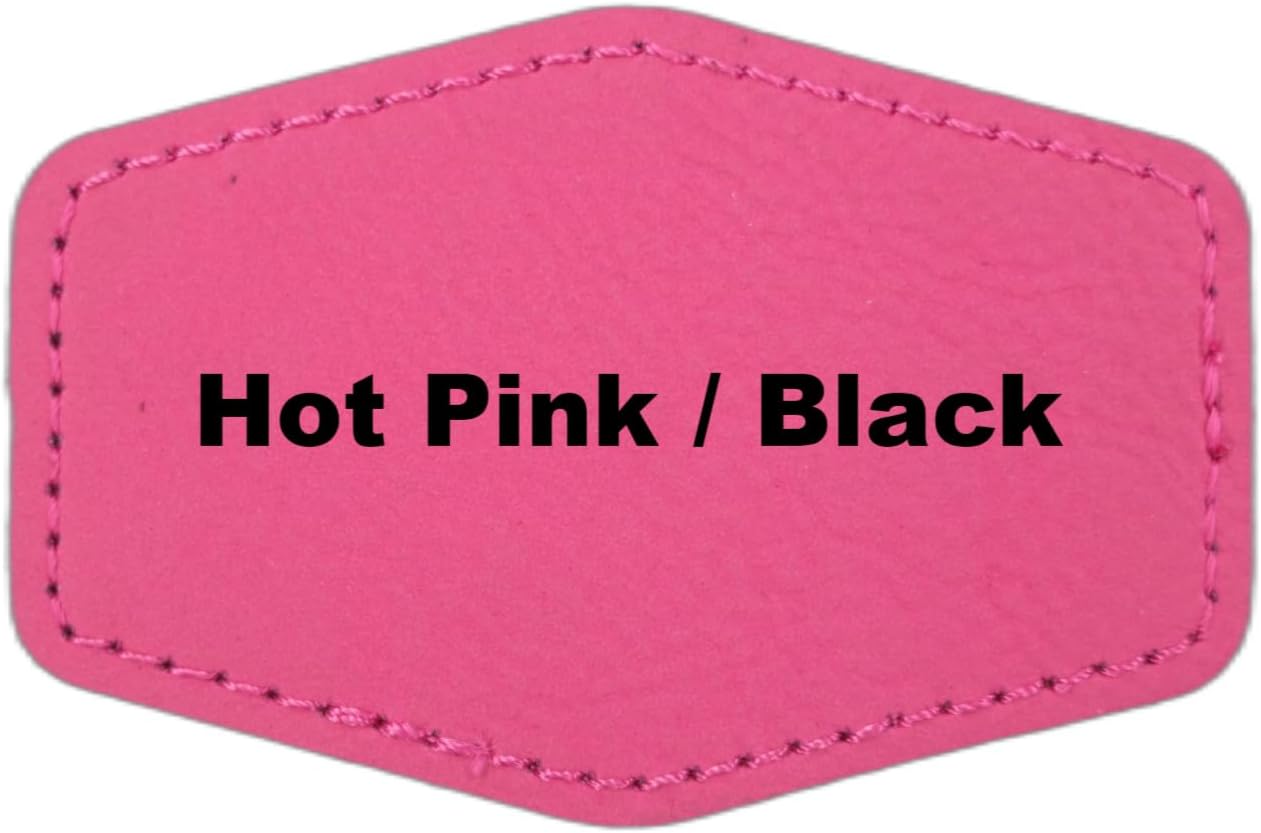 3x2 Hexagon Blank Laserable Leatherette Hat Patches for Custom Use