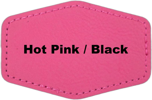 3x2 Hexagon Blank Laserable Leatherette Hat Patches for Custom Use