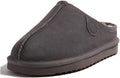 Fireside Womens Greta Genuine Shearling Clog Slippers - Suede Comfort