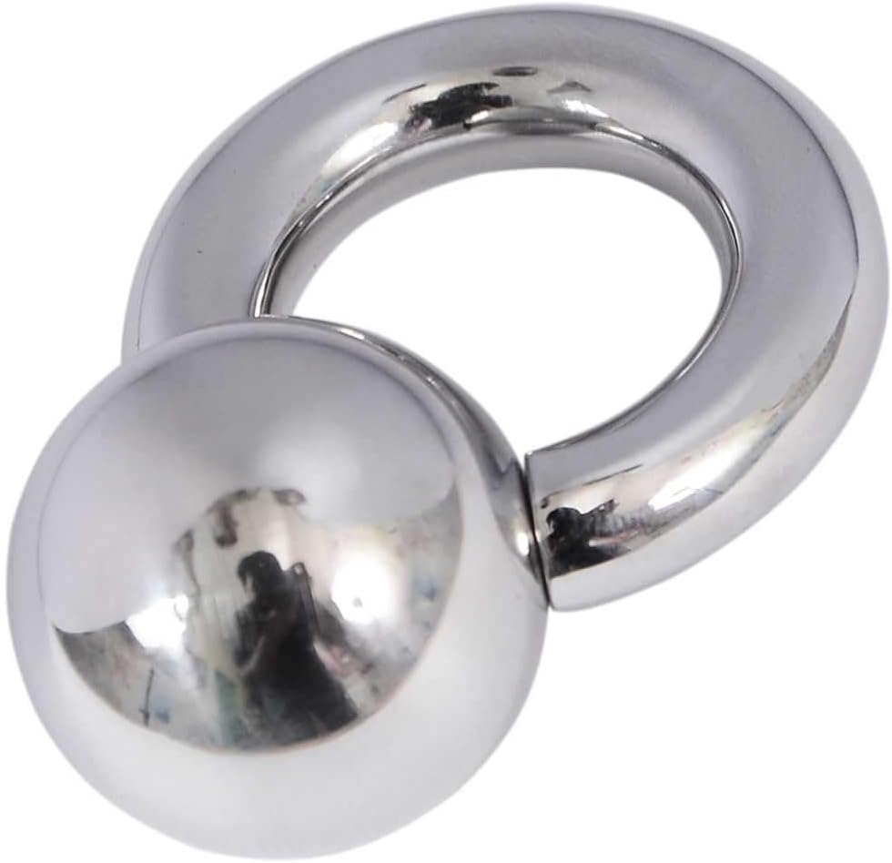 Big Ball Chunk Ring in Surgical Stainless Steel for Piercings