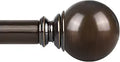 KAMANINA 1 Inch Curtain Rod Telescoping 72 to 144 in - Heavy Duty