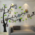 3D Tree Wall Stickers DIY Photo Frame Tree Wall Decal - XXL Pale Green
