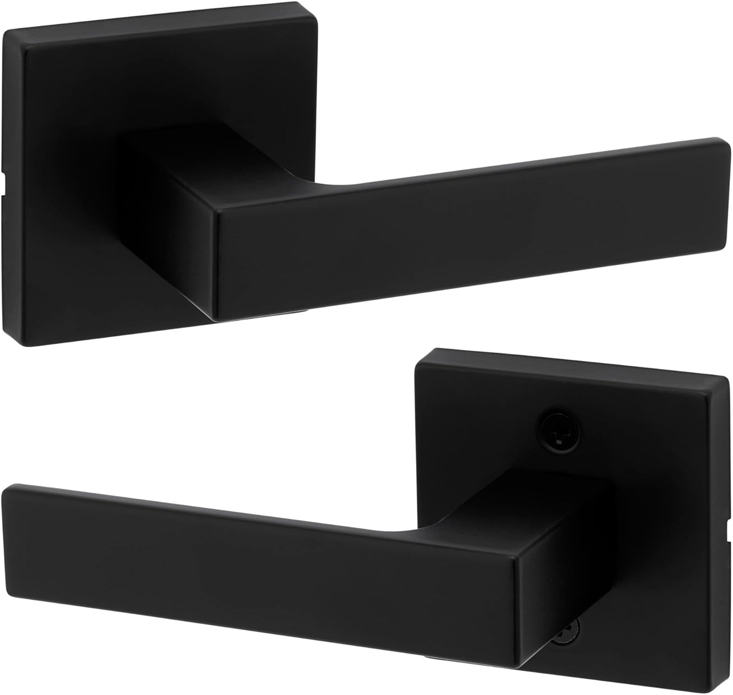 Kwikset Singapore Interior Passage Door Handle in Matte Black