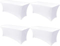 Obstal 8ft Stretch Spandex Table Cover 4 Pack - Universal Fitted