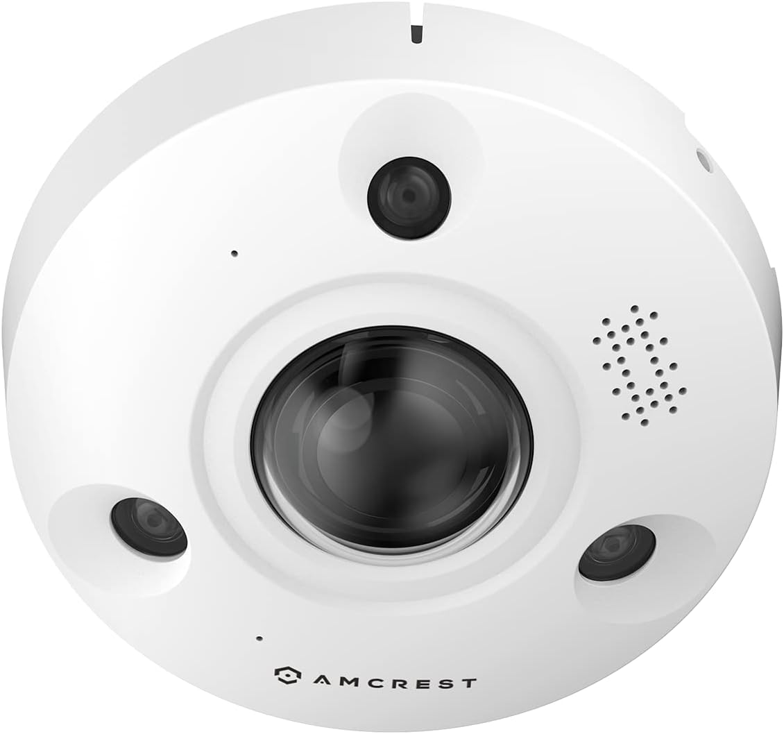 360 Panoramic 12MP Fisheye IP Camera with Heat Map Detection