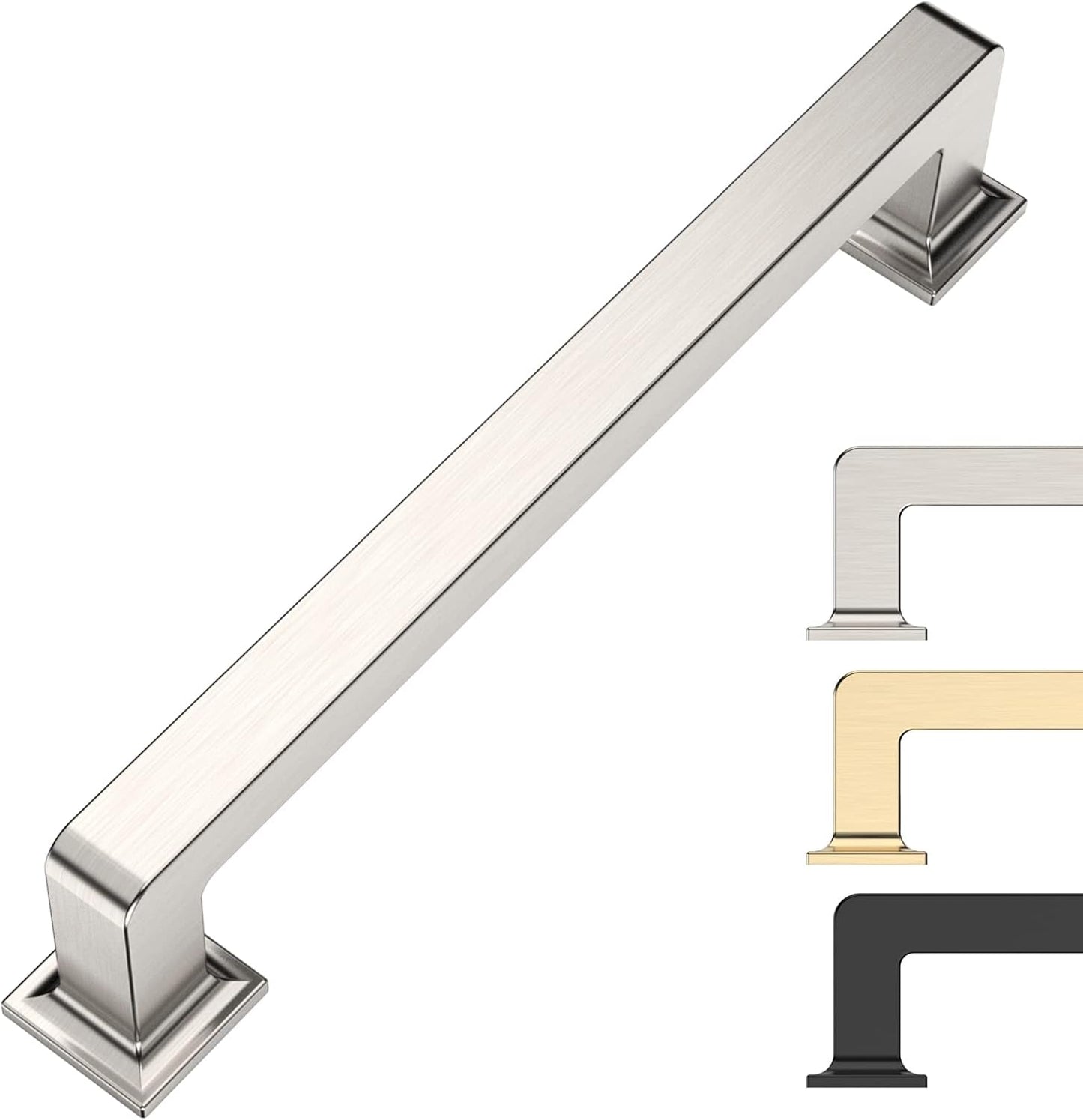 5 Inch Brushed Satin Nickel Cabinet Pulls - 10 Pack Handles