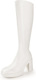 Knee High Platform Boots for Women - Chunky Heel Gogo Style Ankis