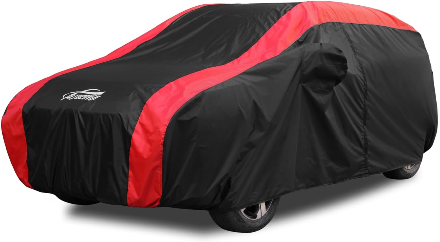 SUV Car Cover Waterproof All Weather Protection with Red Stripe