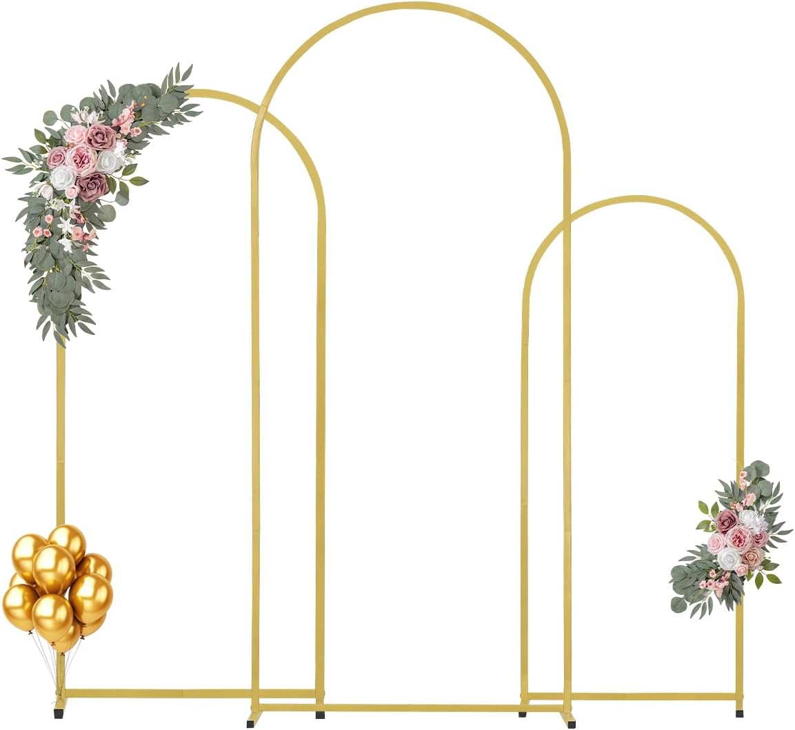 VEVOR Arch Backdrop Stand Set of 3 for Elegant Ceremonies
