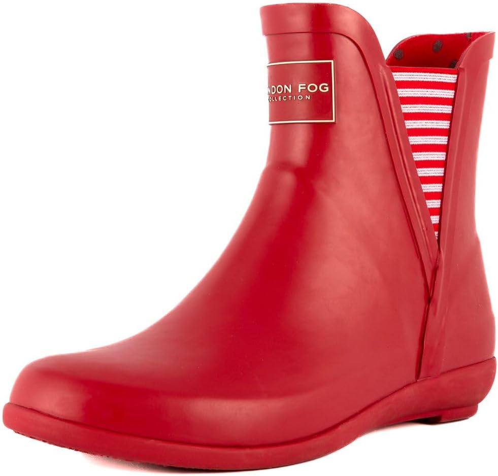 LONDON FOG womens Piccadilly Pull-On Bootie with Rubber Sole