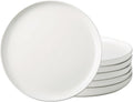 Set of 6 Unique Wavy Rim Ceramic Dinner Plates for Your Kitchen