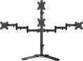 Quad Monitor Stand 4-Screen Desk Mount - Extra Tall Adjustable Pole