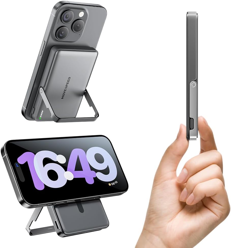 Ultra-Fast 22.5W PD Slim Power Bank for iPhone 10000mAh - Glacier Gray